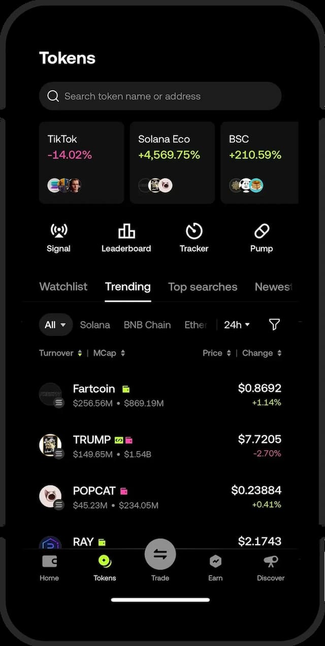 Token discovery